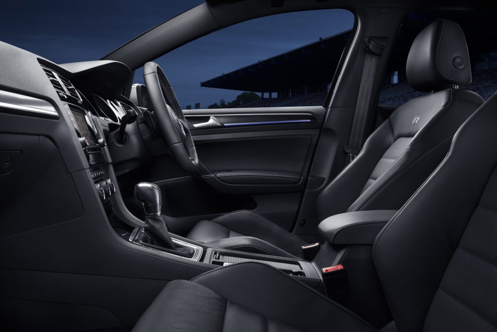Inside the VW Golf R. Inside the VW Golf R.